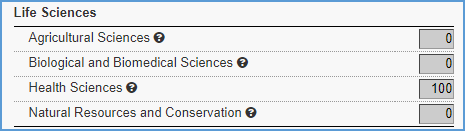 A screenshot of Penn State College of Medicine's IAF tool shows the Research Info tab's categories fields filled in with sample percentages. 