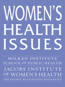 The cover of the Women's Health Issues journal includes its name and the name of the sponsoring institutions.